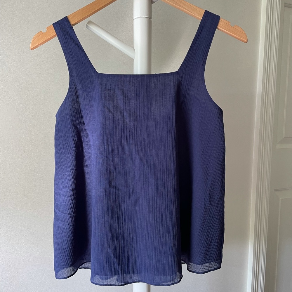 CLUB MONACO Mccarren Tank Blouse Navy Blue NWT